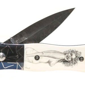 Beautiful Blonde Scrimshaw Knife