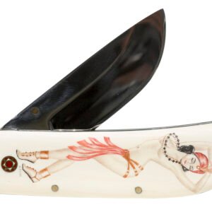 Exotic Dancer Scrimshaw Knife