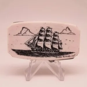 Knife - Rough Rider Clip Pocket Knife w/ Scrimshaw
