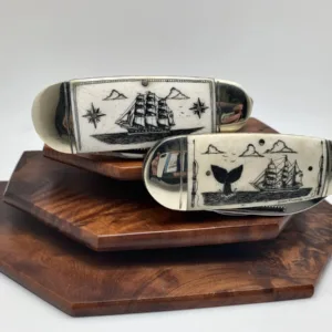 Knife - Rough Rider Double 2’ Blades Pocket Knife w/Scrimshaw