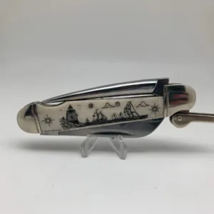 Knife - Rough Rider Marlin Spike Pocket Knife w/Scrimshaw