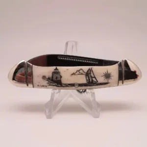Knife - Rough Rider ’Mini Canoe’ Pocket Knife w/Scrimshaw