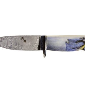 Regal Blue Tang Miniature Scrimshaw Knife