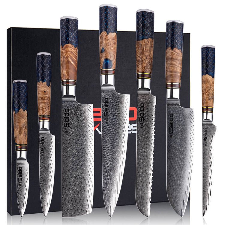 Hanikamu7-PieceDamascusChefKnifeSet_2_750x750 damascus kitchen knife set