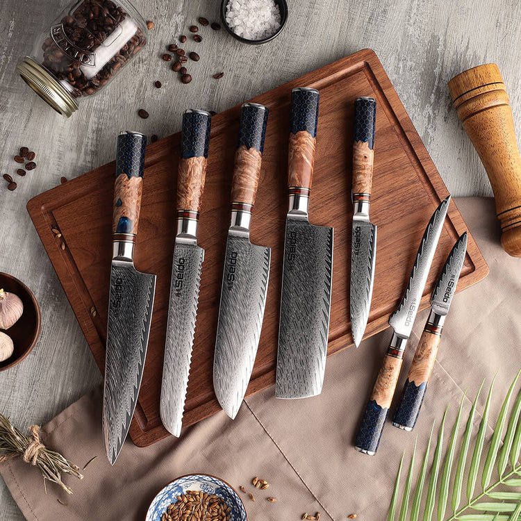 damascus kitchen knife set damascus kitchen knife set